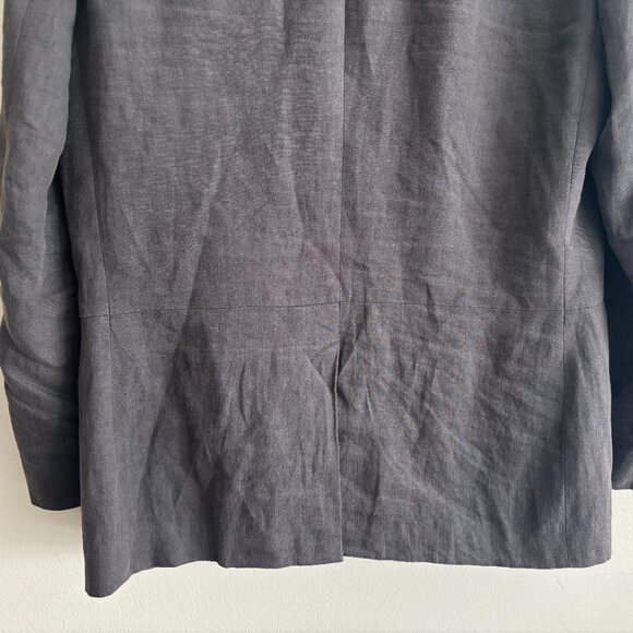 John Varvatos Grey/Brown Peak Lapel Single Button Linen Sport Coat/ Blazer - 40 - Picture 10 of 13